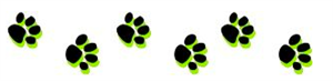 6 black Paw Prints 